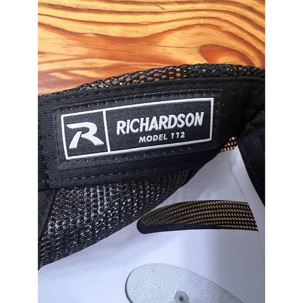 1776 Leather Patch Hat Richardson 112 Gray/Black ADJ Size NWT America 250 Cap